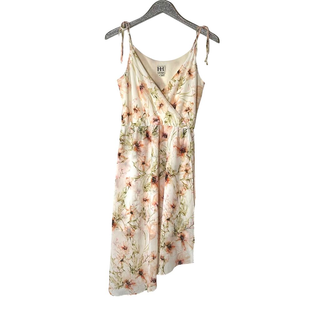 Haute Hippie Floral Print Asymmetrical Hem Dress